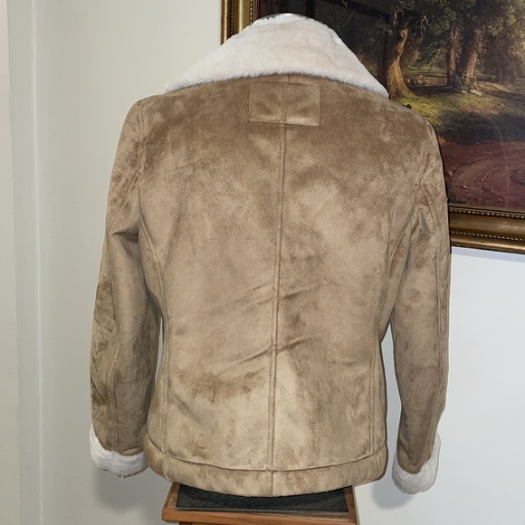 Banana Republic Moto Jacket. Size Medium. Faux Suede. Super soft lining - Picture 4 of 10